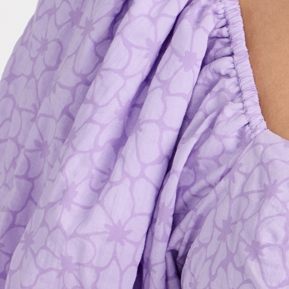 English Factory Floral Print Back Bow Puff Sleeve Dress - Picture 5 of 13